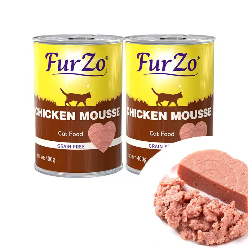 Furzo Grain-Free Chicken Mousse Wet Cat Food 400g | Premium Canned Cat Food in Kenya