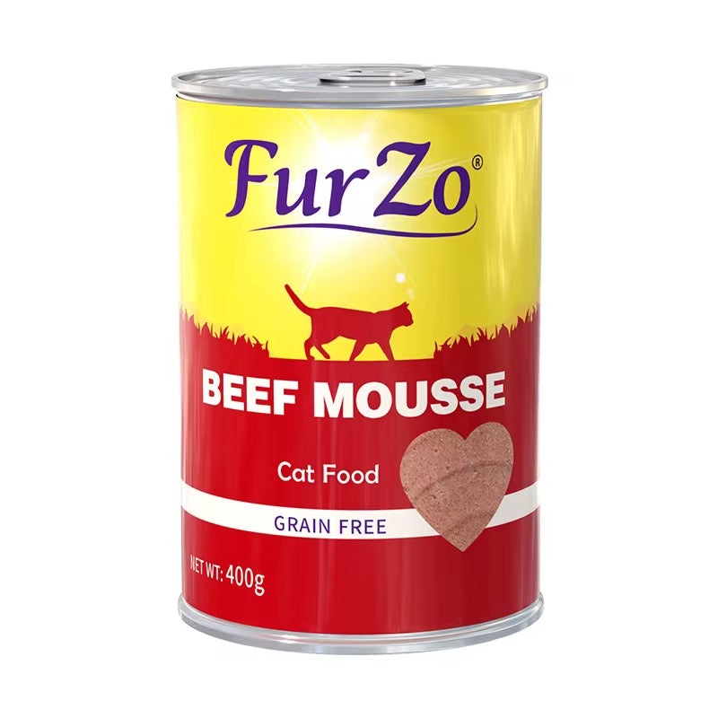 Furzo Grain-Free Beef Mousse Canned Cat Food 400g | Premium Wet Cat Food for Cats in Kenya