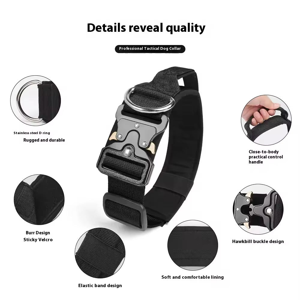 Tactical Dog Collar in Kenya – Heavy Duty Adjustable Military Collar with Handle for Large & Medium Dogs