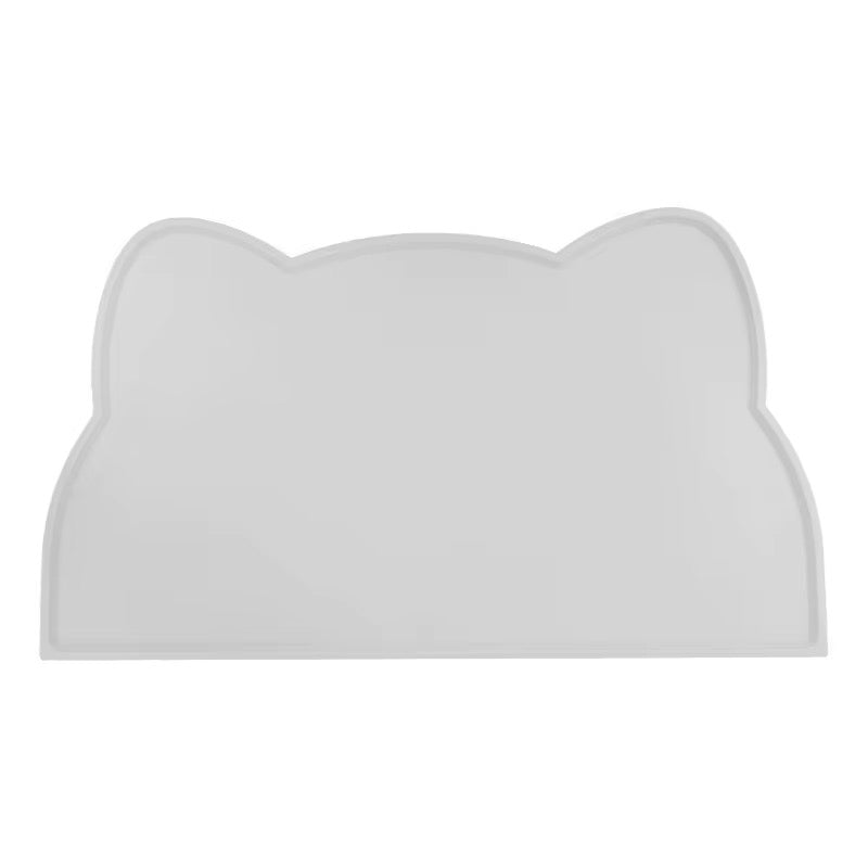 Cat-Shaped Waterproof Silicone Pet Feeding Mat – Non-Slip Food & Water Bowl Mat for Cats & Dogs