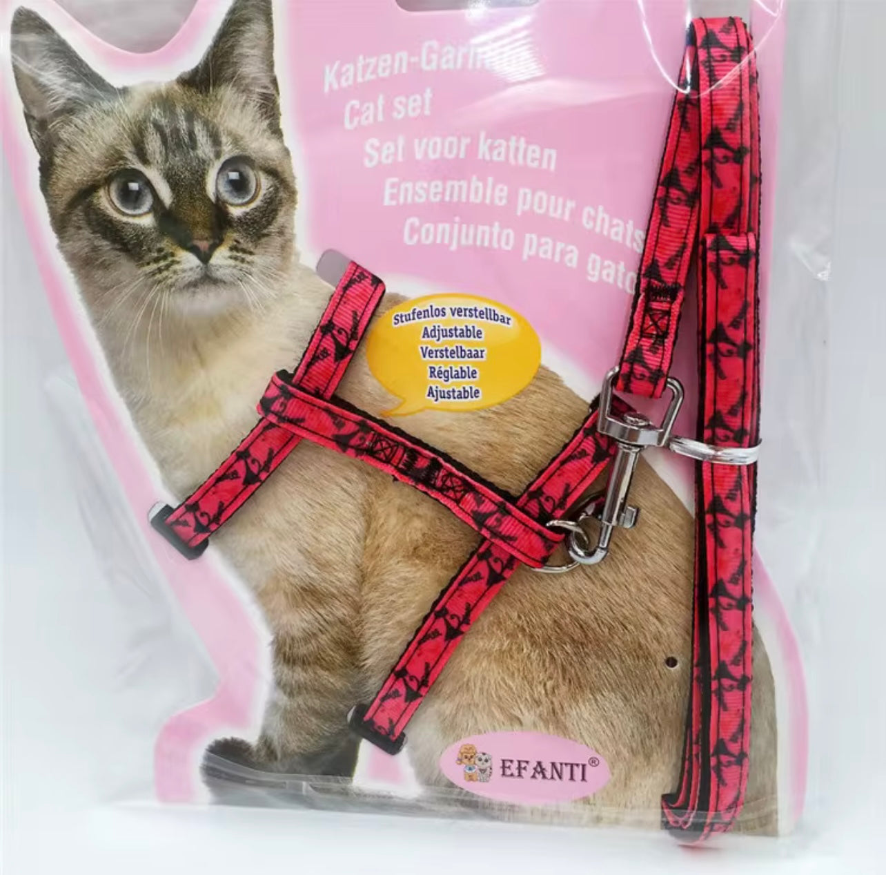 Adjustable Cat Harness Set – Comfortable & Secure | Petcore.ke