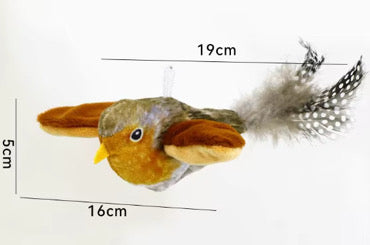 Interactive Electronic Cat Toy Bird with Catnip – USB Rechargeable Shaking Bird Toy for Cats