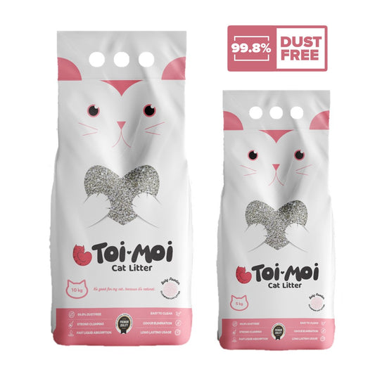 Toi Moi Baby Powder Clumping Cat Litter - 10Kg