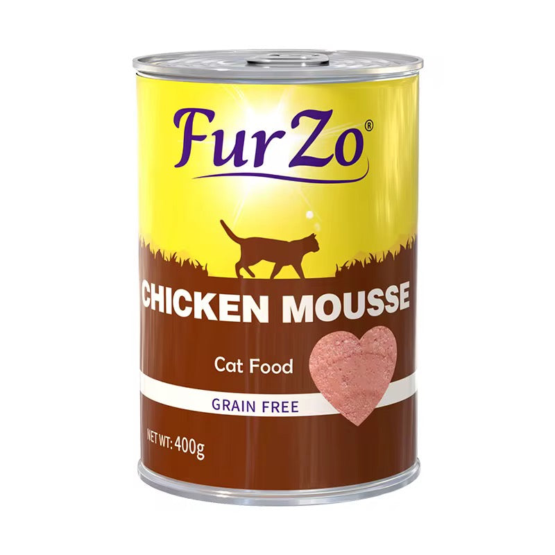 Furzo Grain-Free Chicken Mousse Wet Cat Food 400g | Premium Canned Cat Food in Kenya