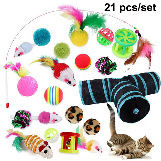 21 pcs Cat Toys Set