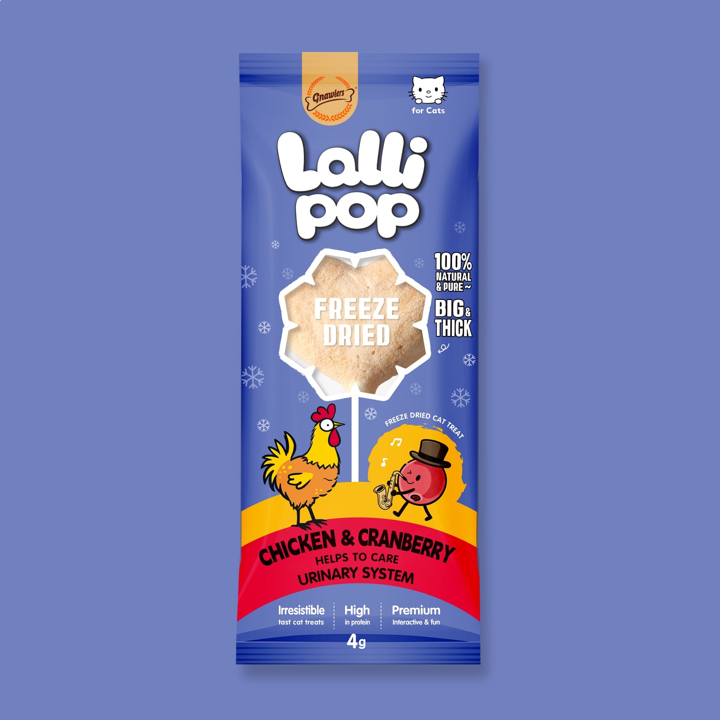 Gnawlers Freeze-Dried Chicken & Pumpkin Lollipop Cat Treats | High-Protein Healthy Cat Treats in Kenya