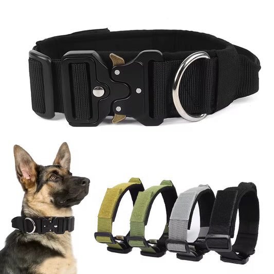 Tactical Dog Collar in Kenya – Heavy Duty Adjustable Military Collar with Handle for Large & Medium Dogs