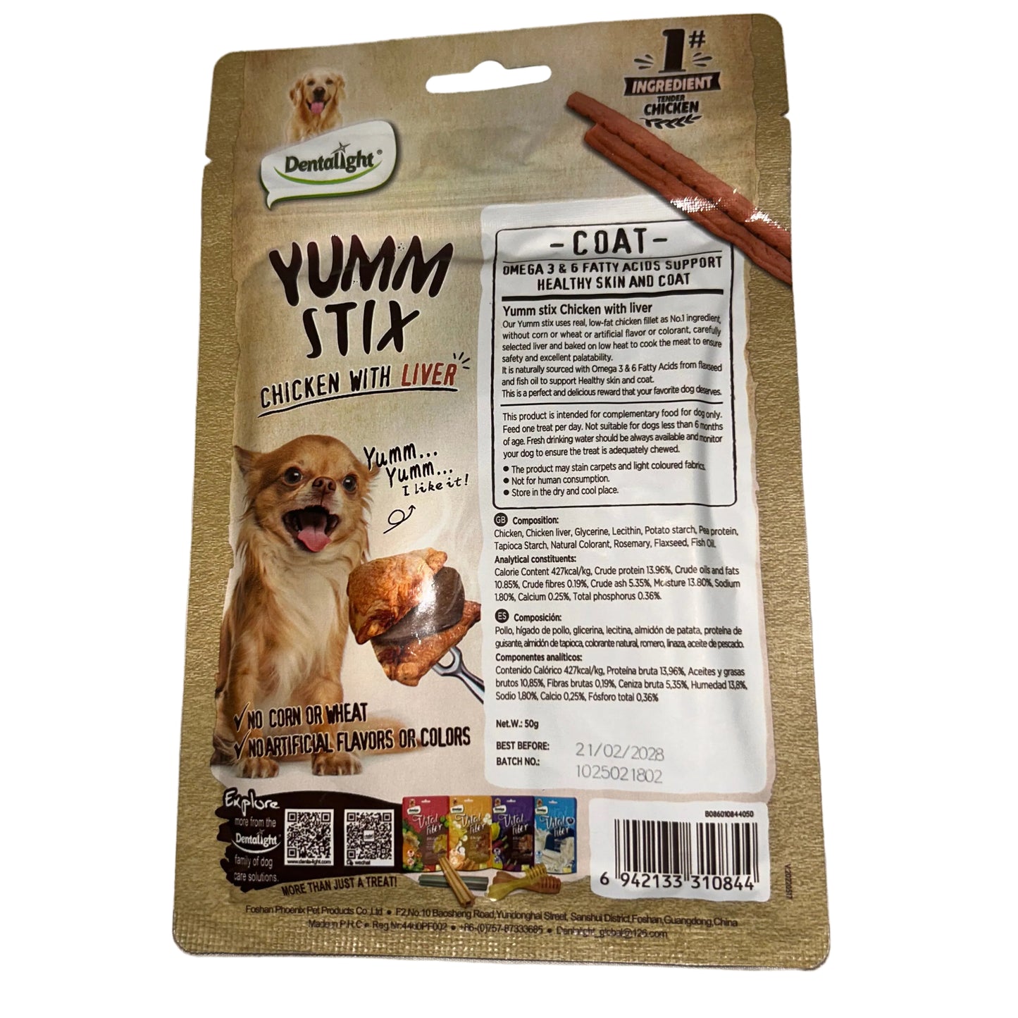 Dentalight Yumm Stix Chicken with Liver Dog Treats - Healthy Dental Chews for Dogs in Kenya