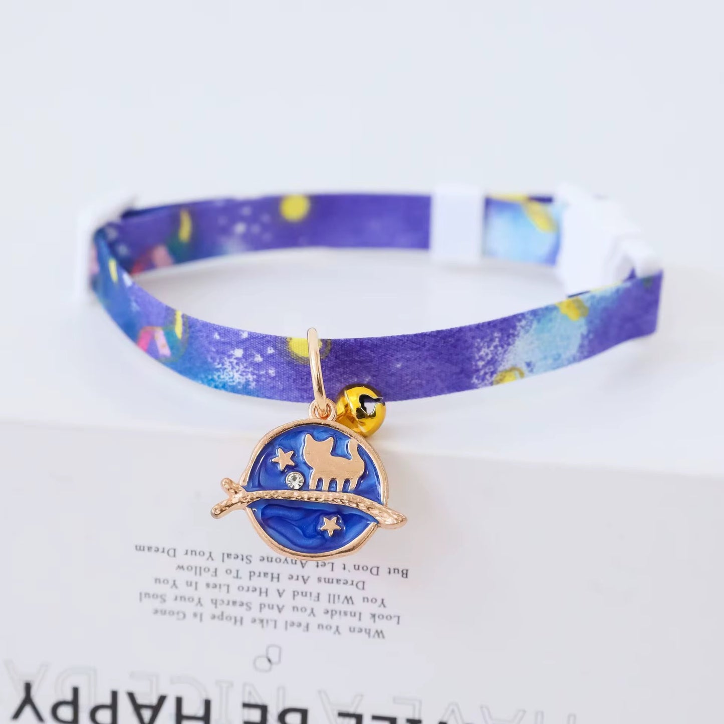 Cute Planet Cat Collar with Bell – Durable Adjustable Collar for Kittens & Adult Cats in Kenya