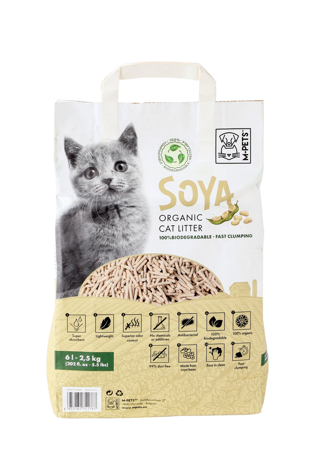 M-PETS Soya Organic Tofu Cat Litter – Natural, Biodegradable & Fast-Clumping Cat Litter in Kenya