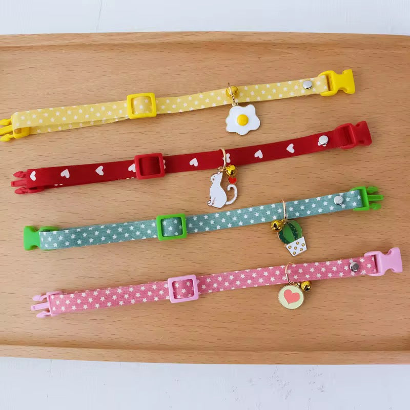 High-Quality Cat Collar with Bell & Pendant – Adjustable, Quick-Release, Comfortable