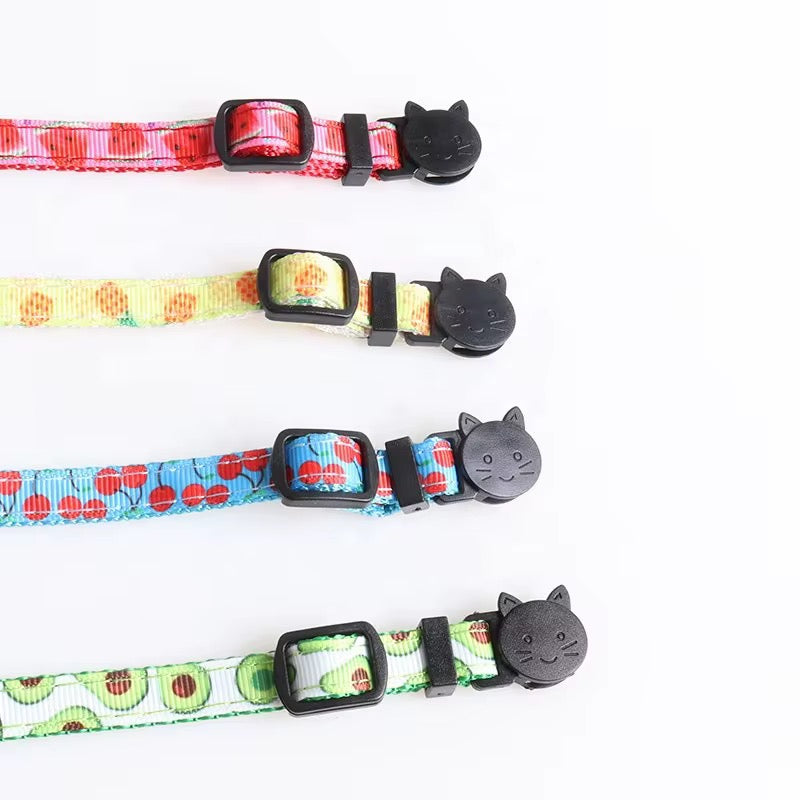 Cat Collar - Fruit Print