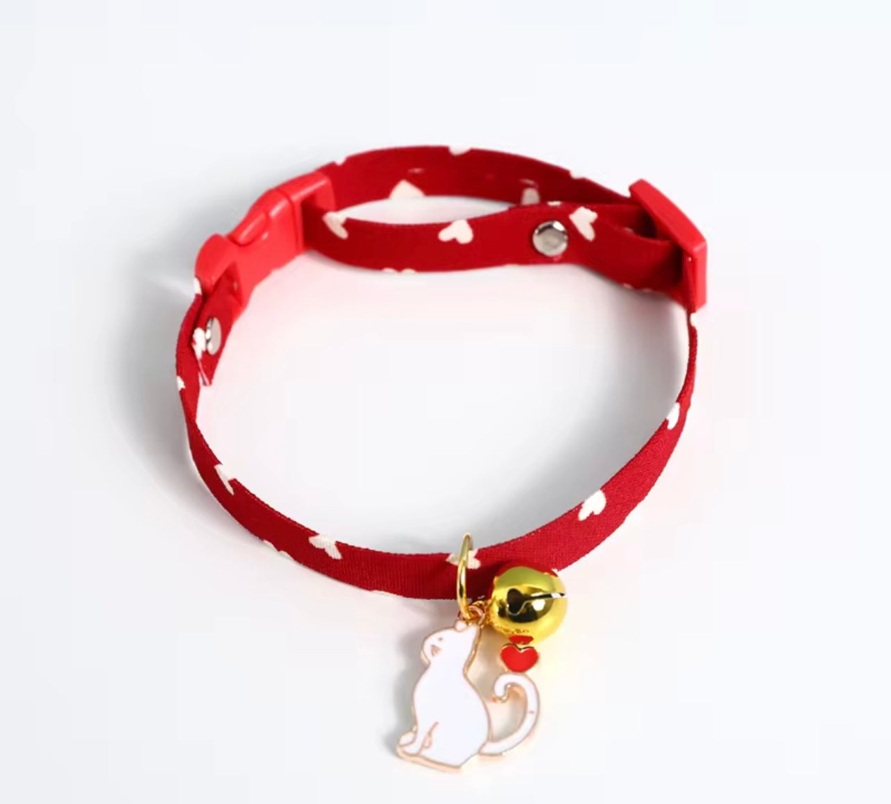 High-Quality Cat Collar with Bell & Pendant – Adjustable, Quick-Release, Comfortable