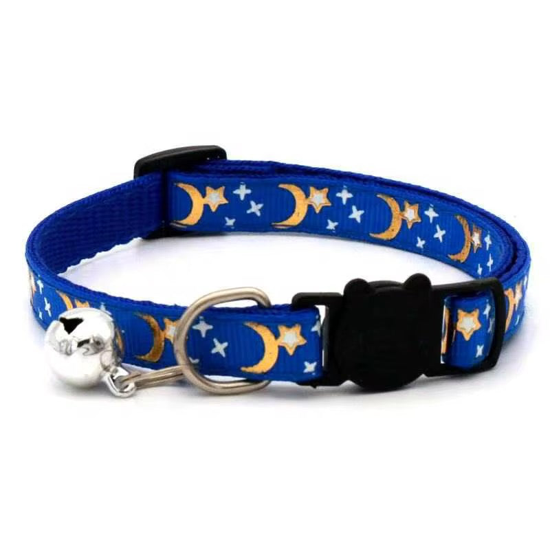 Cat Collar - Stars & Moon Print