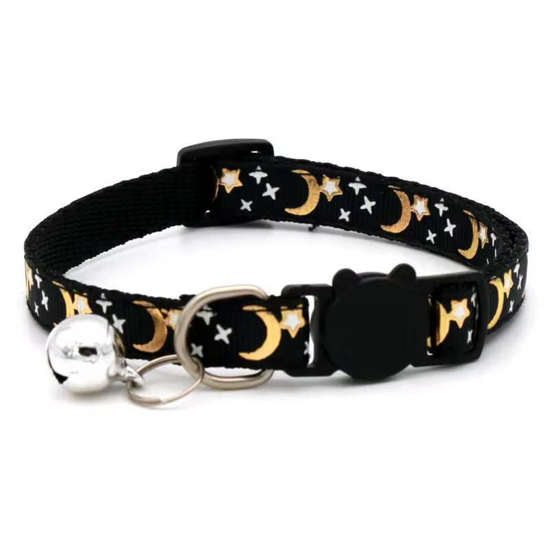 Cat Collar - Stars & Moon Print