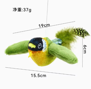 Interactive Electronic Cat Toy Bird with Catnip – USB Rechargeable Shaking Bird Toy for Cats