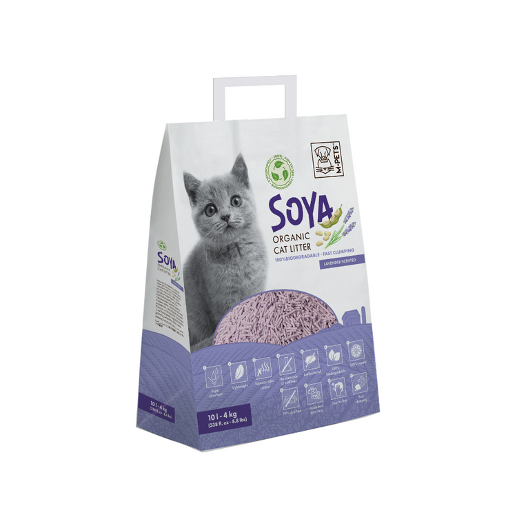 M-PETS Soya Tofu Cat Litter – Lavender Scented, Fast Clumping & Odor Control