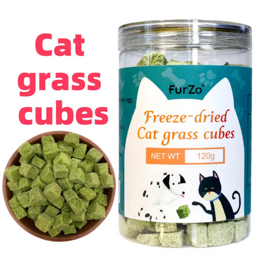Furzo Freeze Dried Cat Grass Cubes for Cats & Dogs | High Protein Natural Treats Kenya -100g