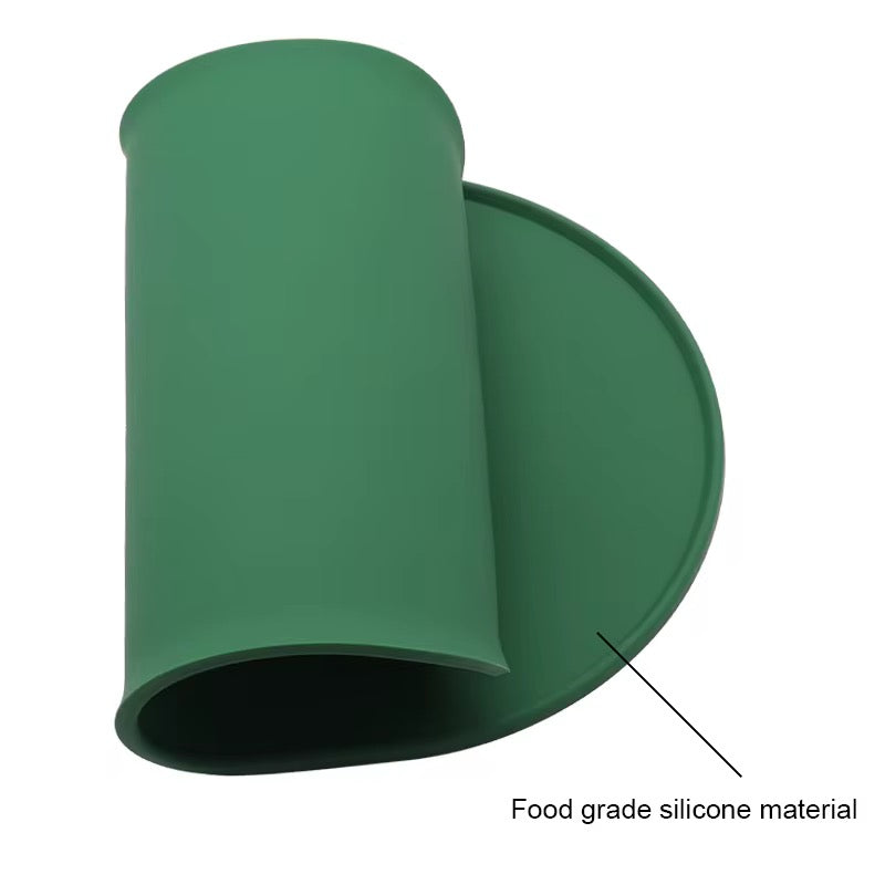 Waterproof Obround Silicone Pet Food Mat | Anti-Slip, Easy-Clean