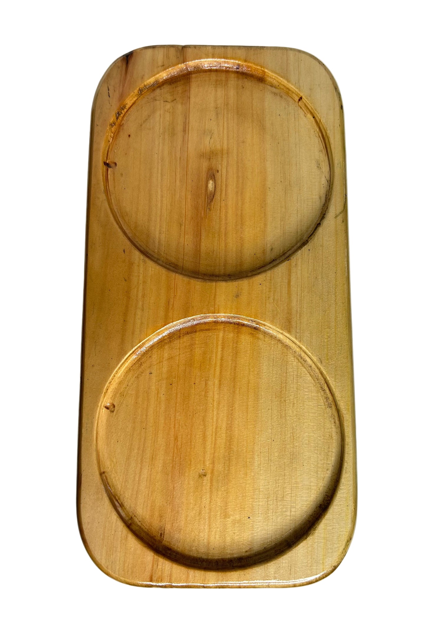 Double Elevated Wooden Cat Bowl Stand for Two Cats – Raised Feeding Station for Multi-Cat Homes