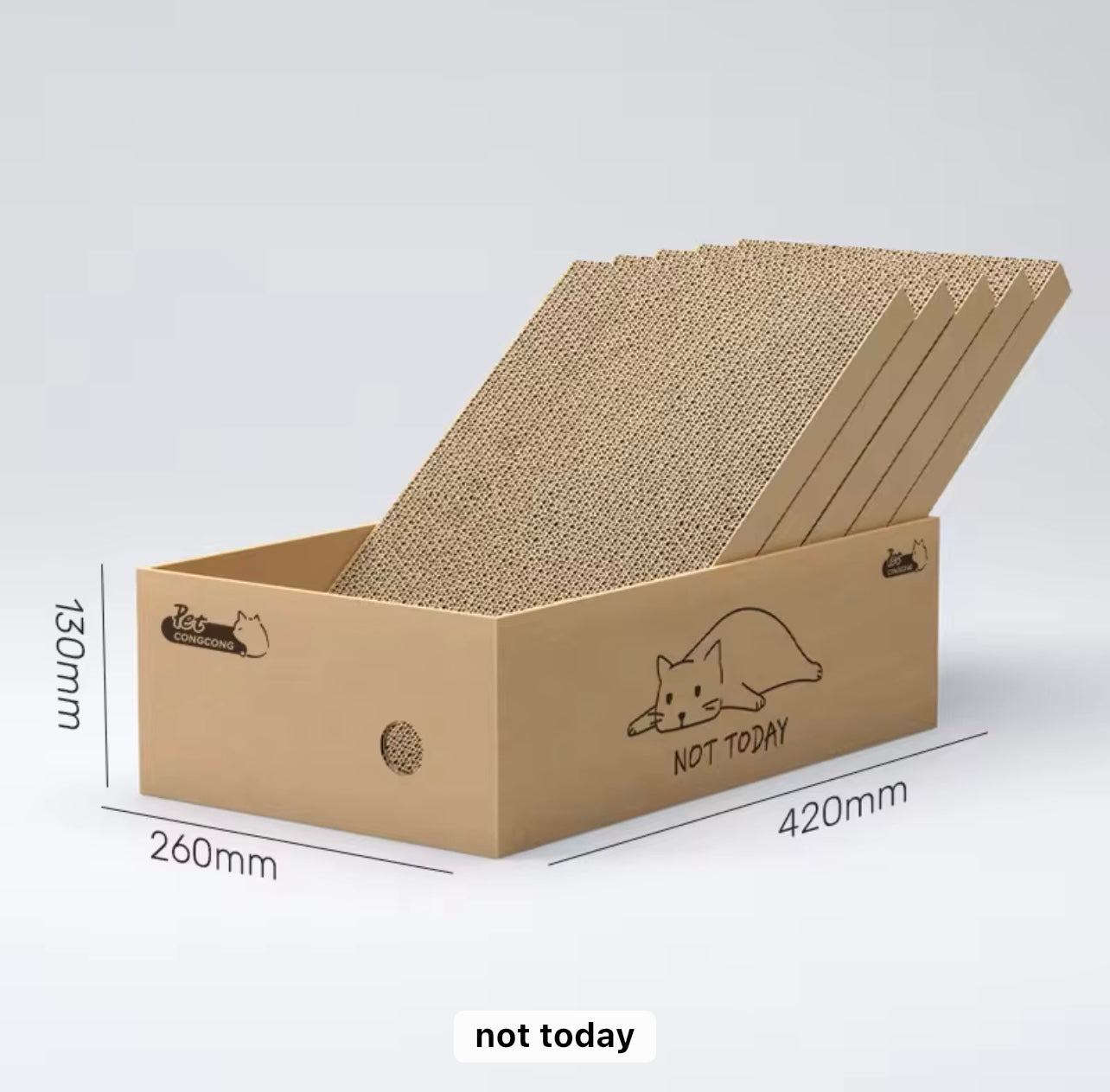 6 in 1, Cat Scratcher Cardboard box with 5 scratcher Boards