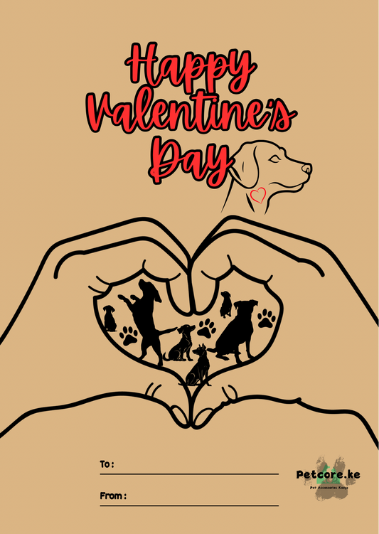 Happy Valentine’s Dog Greeting Card for Dog Mom & Dog Dad – Petcore Kenya