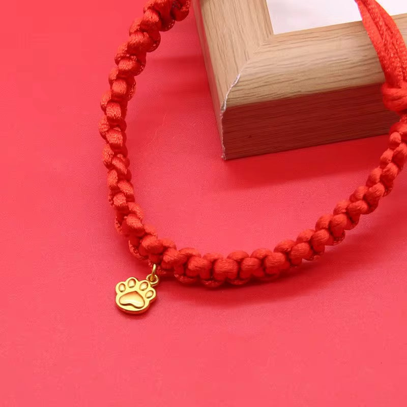 Cat Collar - Chinese Style Red Collar