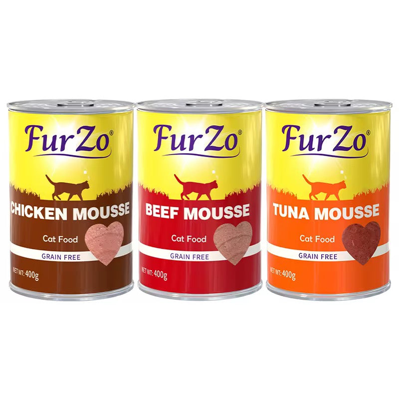Furzo Grain-Free Beef Mousse Canned Cat Food 400g | Premium Wet Cat Food for Cats in Kenya
