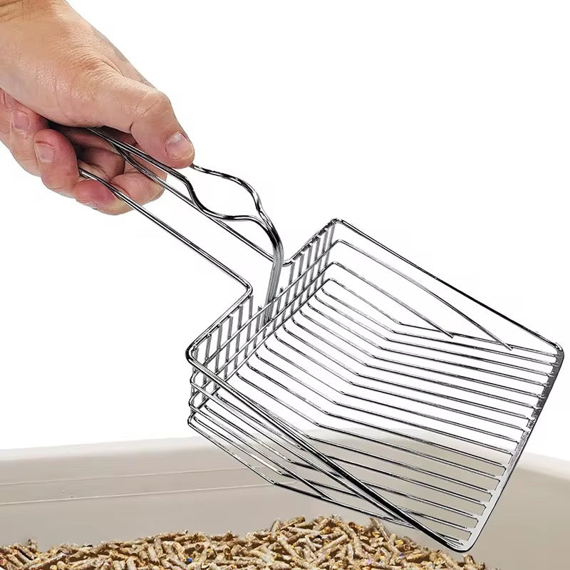 Extra-Large Stainless Steel Cat Litter Scoop – Fast, Durable Waste Removal
