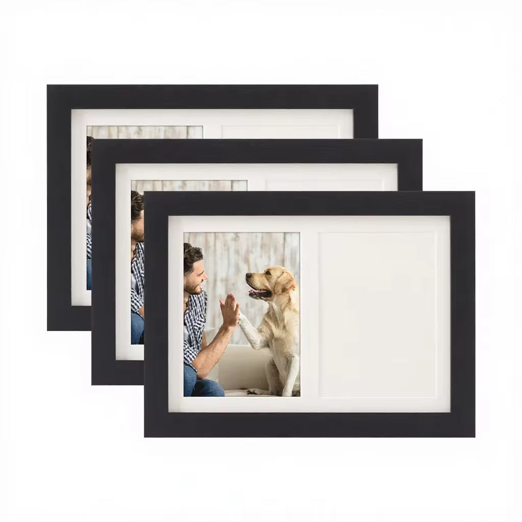 Pet Photo Frame with Paw Print Stamp – Dog & Cat Keepsake Gift