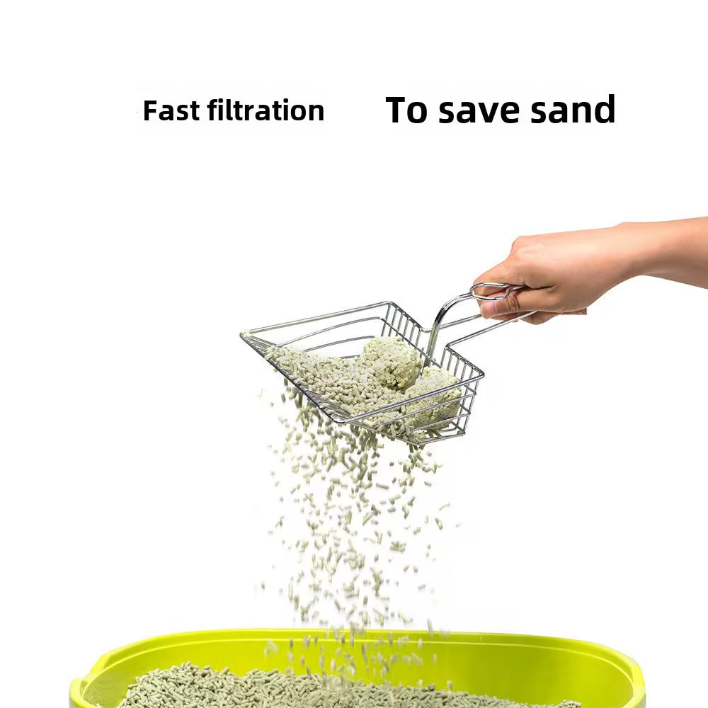 Extra-Large Stainless Steel Cat Litter Scoop – Fast, Durable Waste Removal