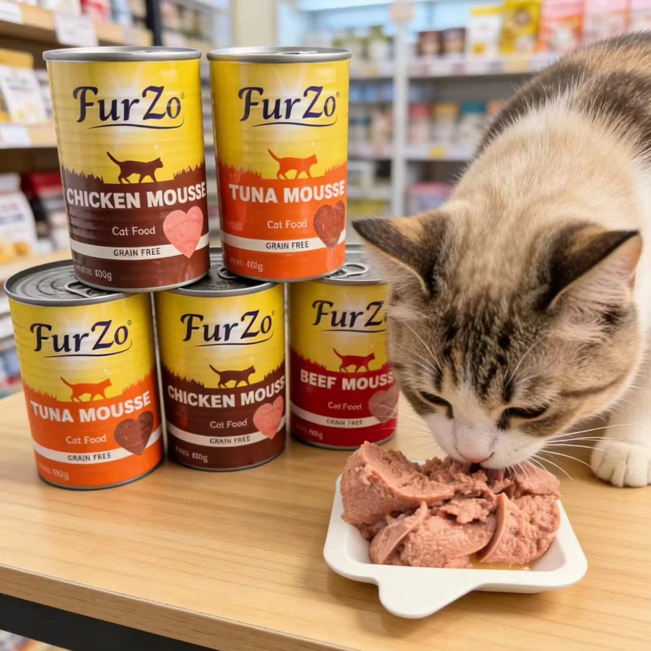 Furzo Grain-Free Chicken Mousse Wet Cat Food 400g | Premium Canned Cat Food in Kenya