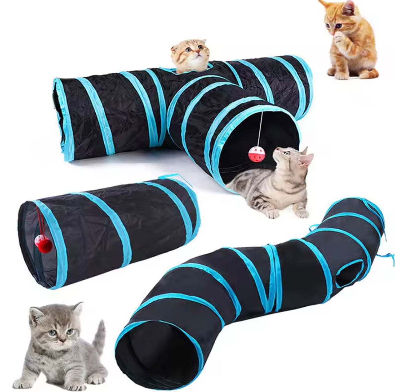 Foldable Cat Tunnel Toy – Interactive Cat Tunnel