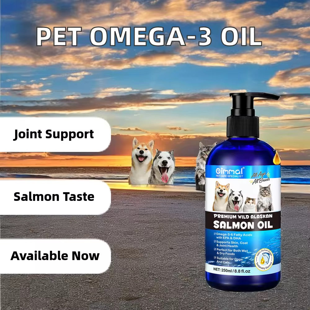 Salmon Oil for Dogs & Cats – Premium Omega-3 Supplement