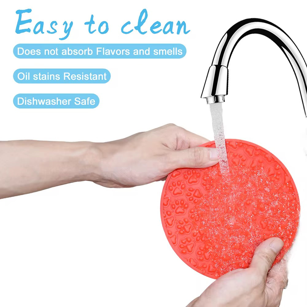 Silicone Treat Lick Mat for Dogs & Cats – Anti-Anxiety Slow Feeder & Boredom Relief Mat
