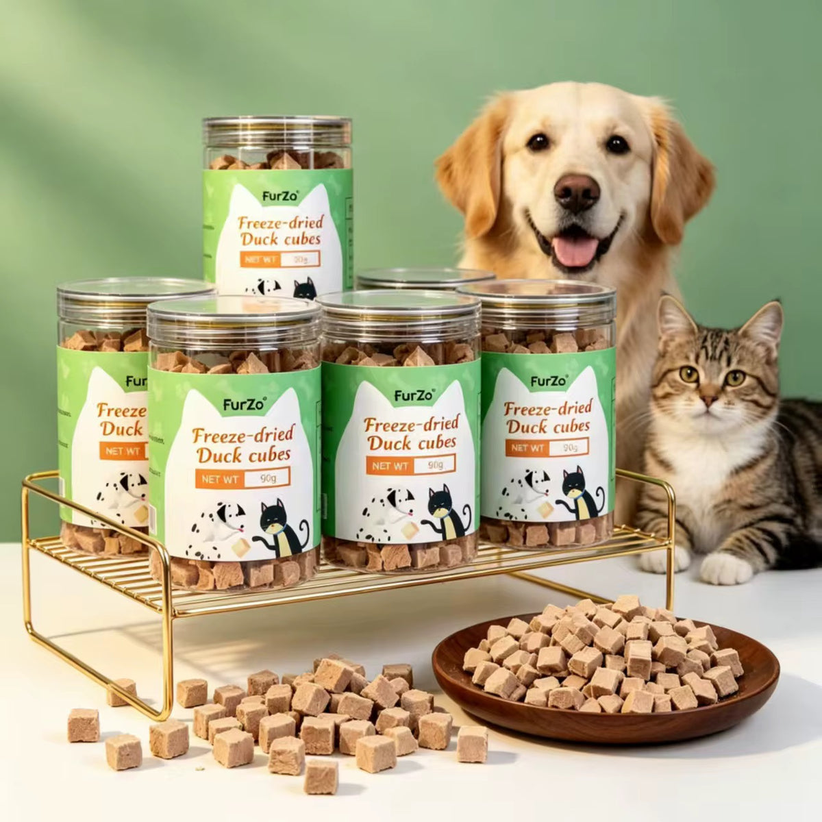 Furzo Freeze-Dried Duck Treats for Cats & Dogs – High-Protein Pet Treats, 90g