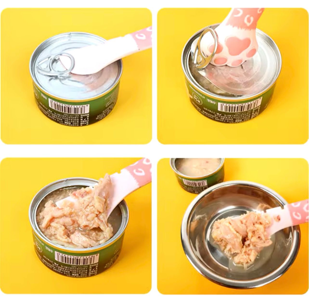Pet Wet Food Spoon and Lid Cover Set