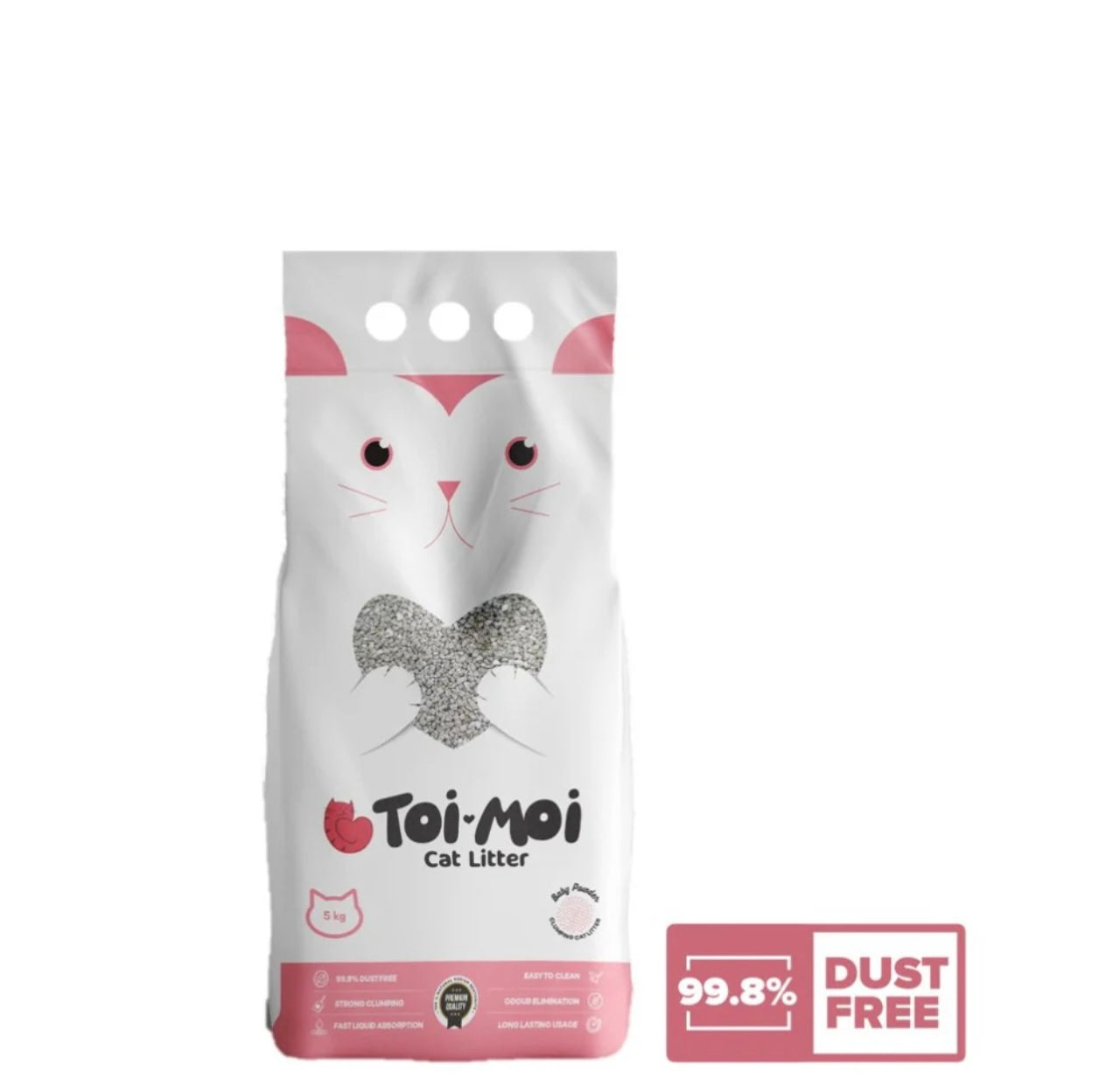 Toi Moi Baby Powder Clumping Cat Litter - 10Kg & 5Kg