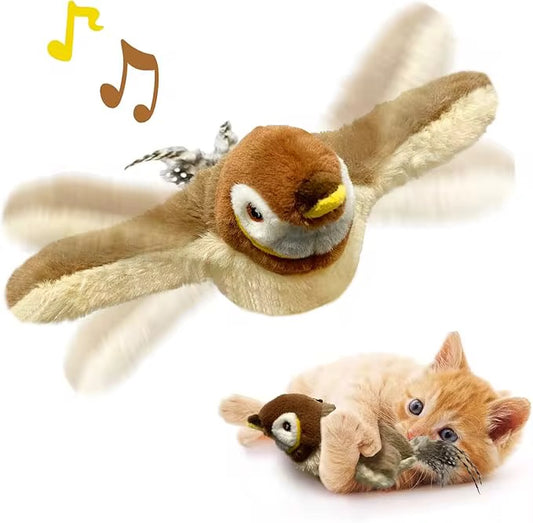 Interactive Electronic Cat Toy Bird with Catnip – USB Rechargeable Shaking Bird Toy for Cats