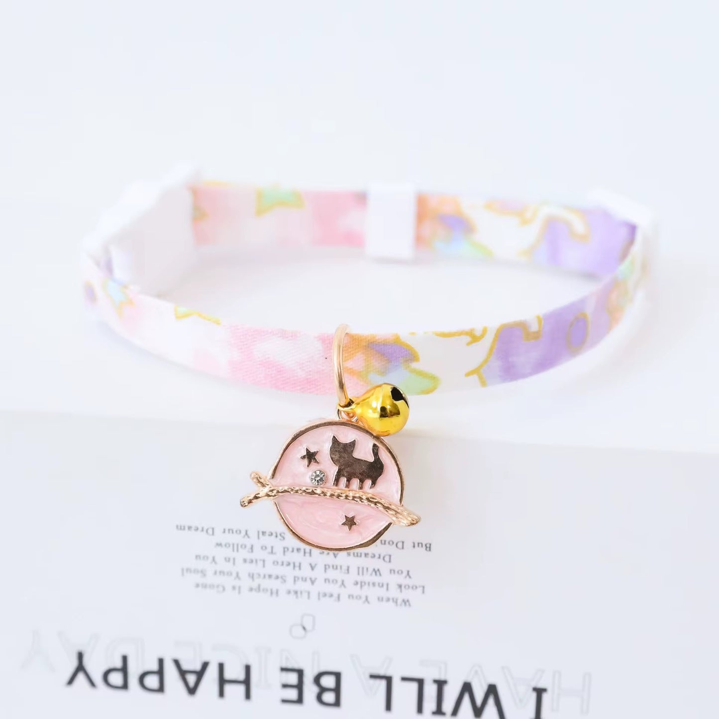 Cute Planet Cat Collar with Bell – Durable Adjustable Collar for Kittens & Adult Cats in Kenya
