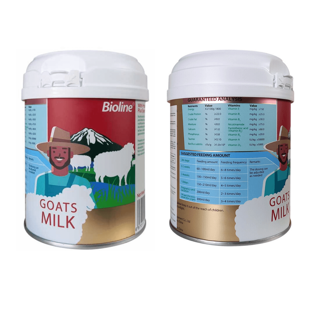 Bioline Goat Milk Powder for Cats & Dogs – 200g Kitten & Puppy Milk Supplement