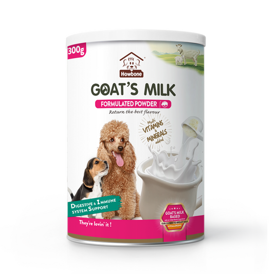 HOWBONE Goat’s Milk Powder for Dogs & Puppies – 300g Nutritional Supplement